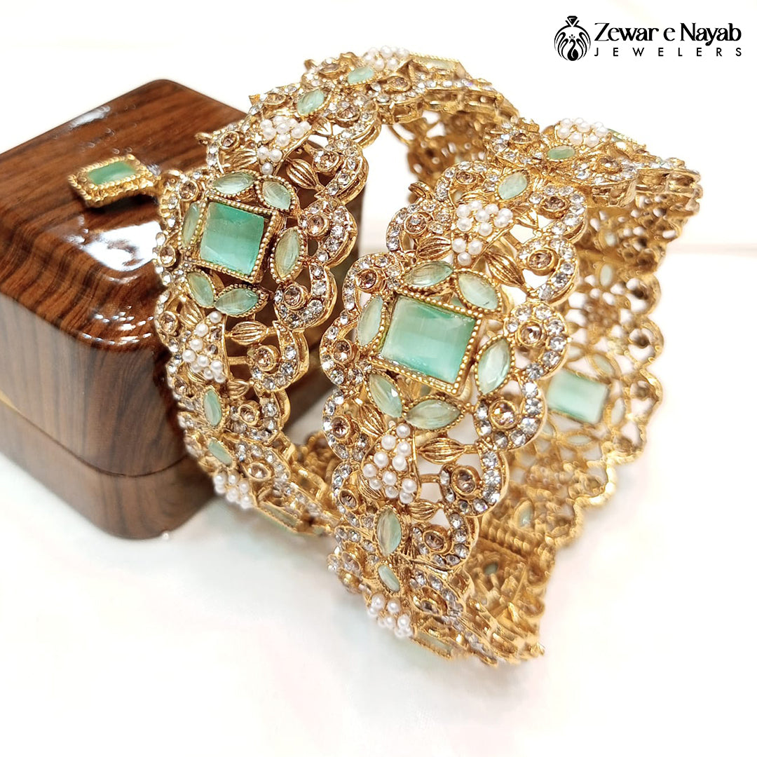 J18- Stone Work Bangles