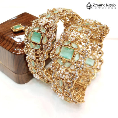 J18- Stone Work Bangles