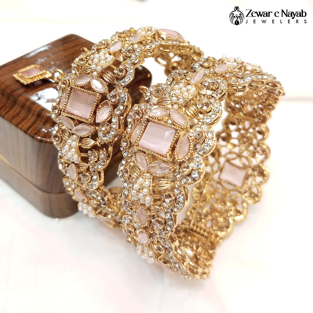 J18- Stone Work Bangles
