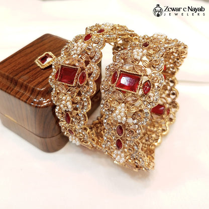 J18- Stone Work Bangles